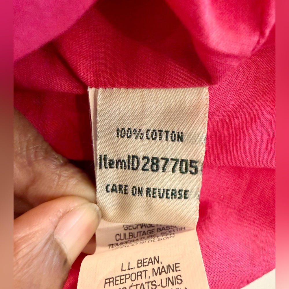 L.L. Bean Hot Pink Eyelet Fit and Flare Sleeveless Dress Size 6 - Picture 11 of 11